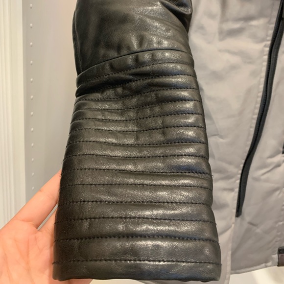 Rudsak Down Coat with leather and fur trim - Picture 5 of 14